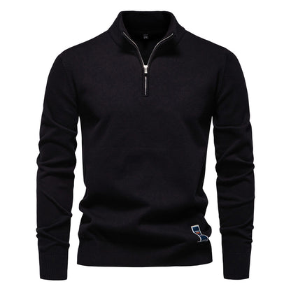 Men's Slim Fit Cotton Half-Zip Sweater