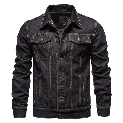 Men's Slim Fit Denim Jacket - Autumn/Winter Style