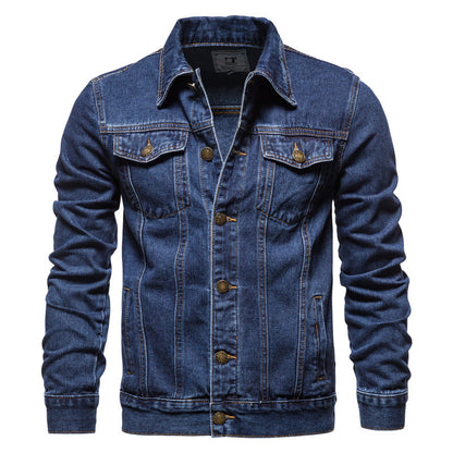 Men's Slim Fit Denim Jacket - Autumn/Winter Style