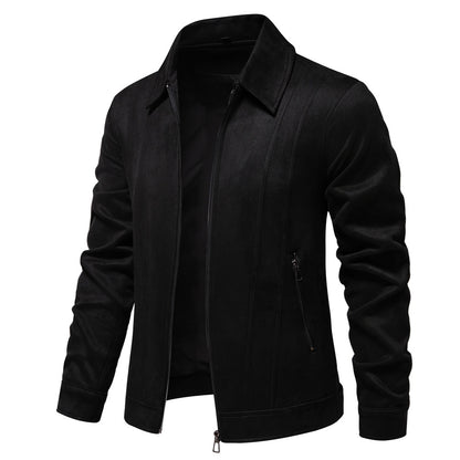 Men's Suede Lapel Jacket | Premium Outdoor Style