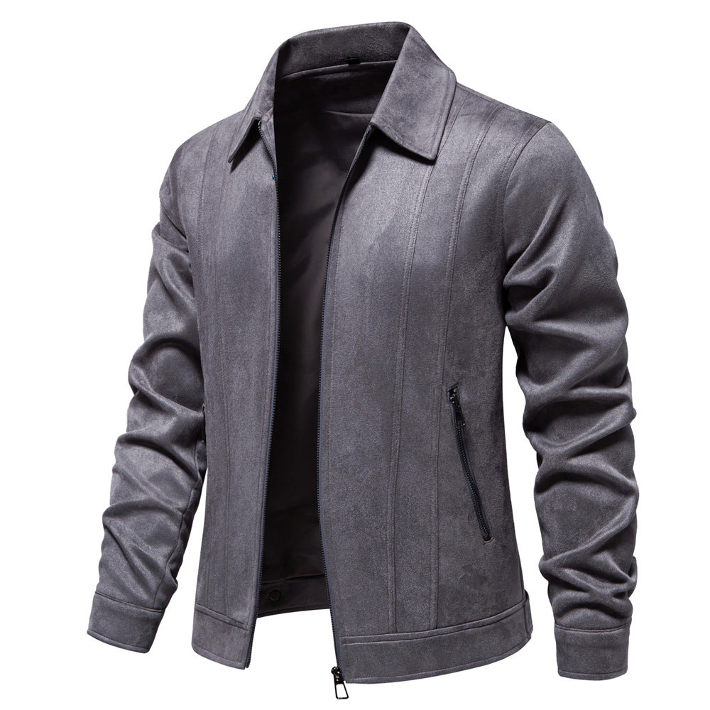 Men's Suede Lapel Jacket | Premium Outdoor Style
