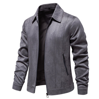 Men's Suede Lapel Jacket | Premium Outdoor Style