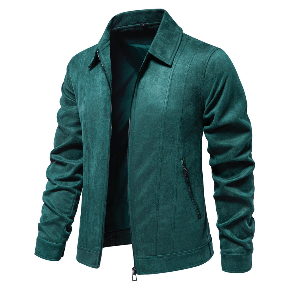 Men's Suede Lapel Jacket | Premium Outdoor Style