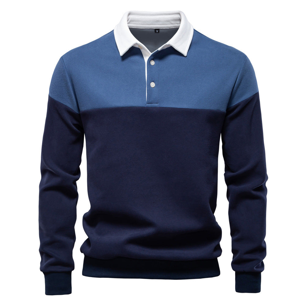 Men's Spring Polo Collar Knit Sweater