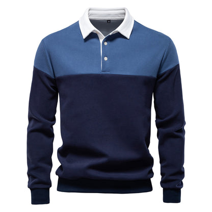 Men's Spring Polo Collar Knit Sweater