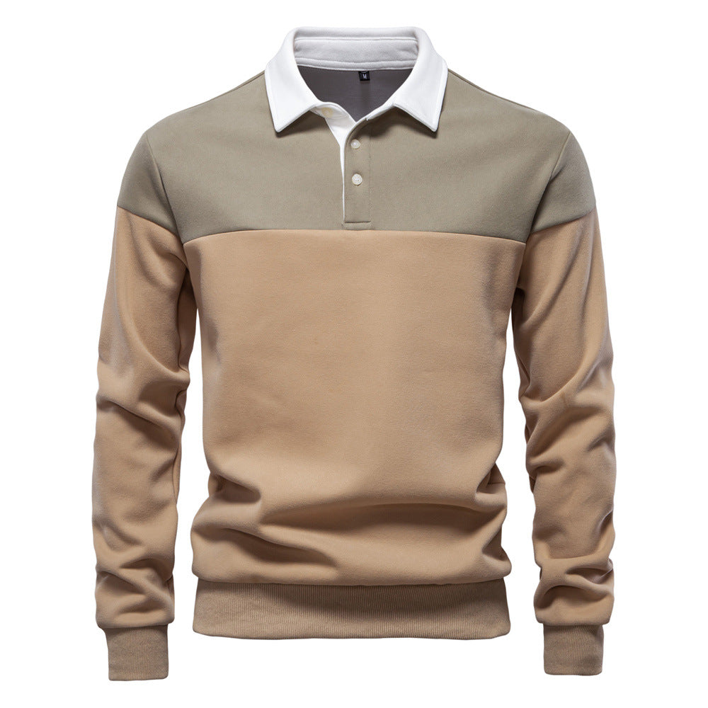 Men's Spring Polo Collar Knit Sweater