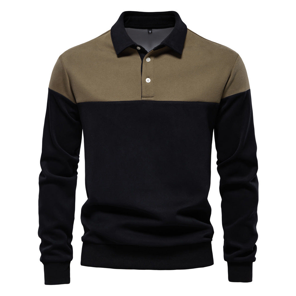 Men's Spring Polo Collar Knit Sweater