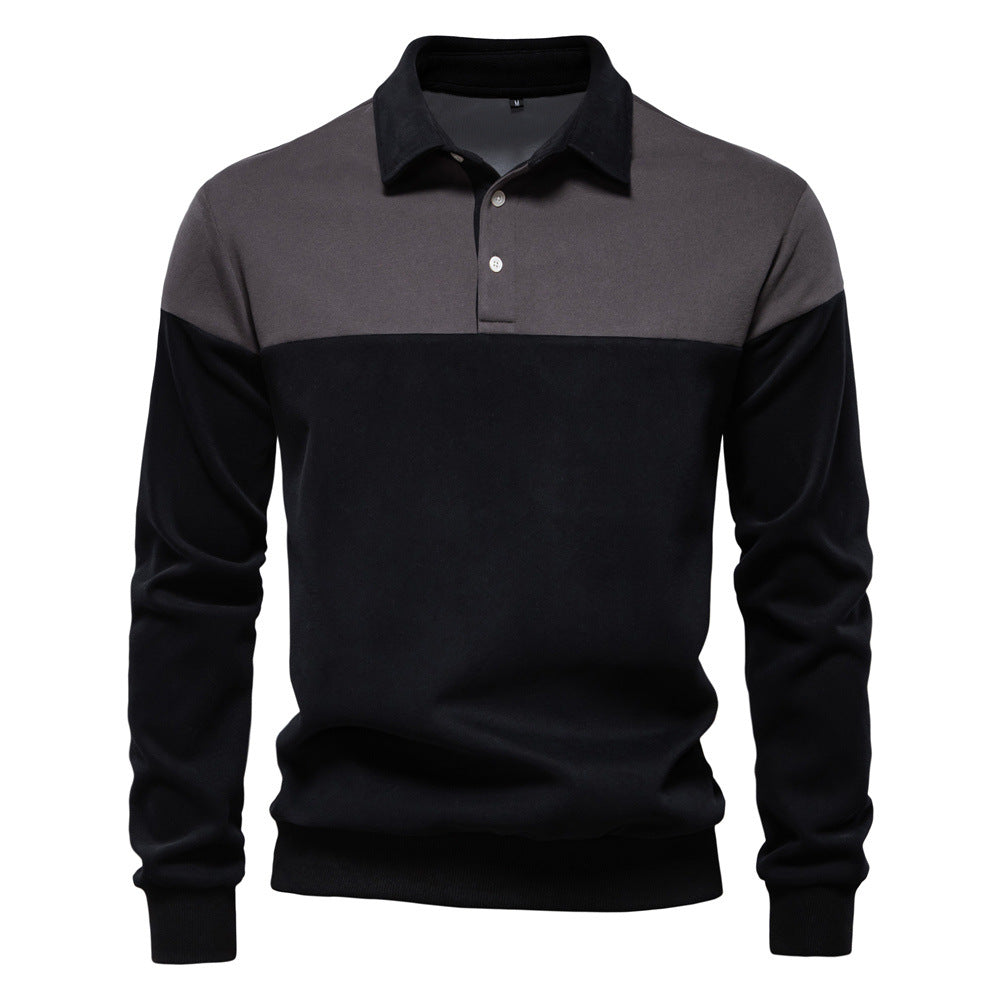 Men's Spring Polo Collar Knit Sweater