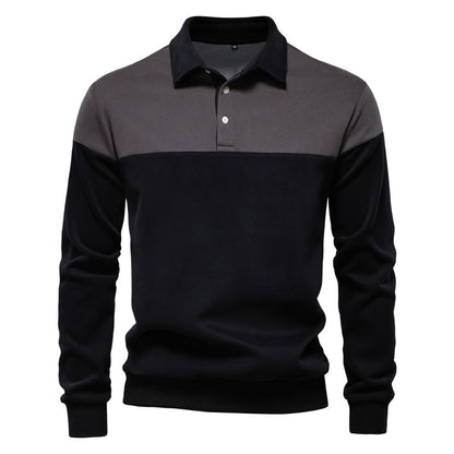 Men's Spring Polo Collar Knit Sweater