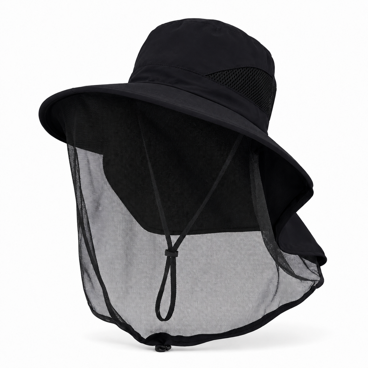 Mosquito Veil Sun Hat with Neck Flap - Breathable UV Protection