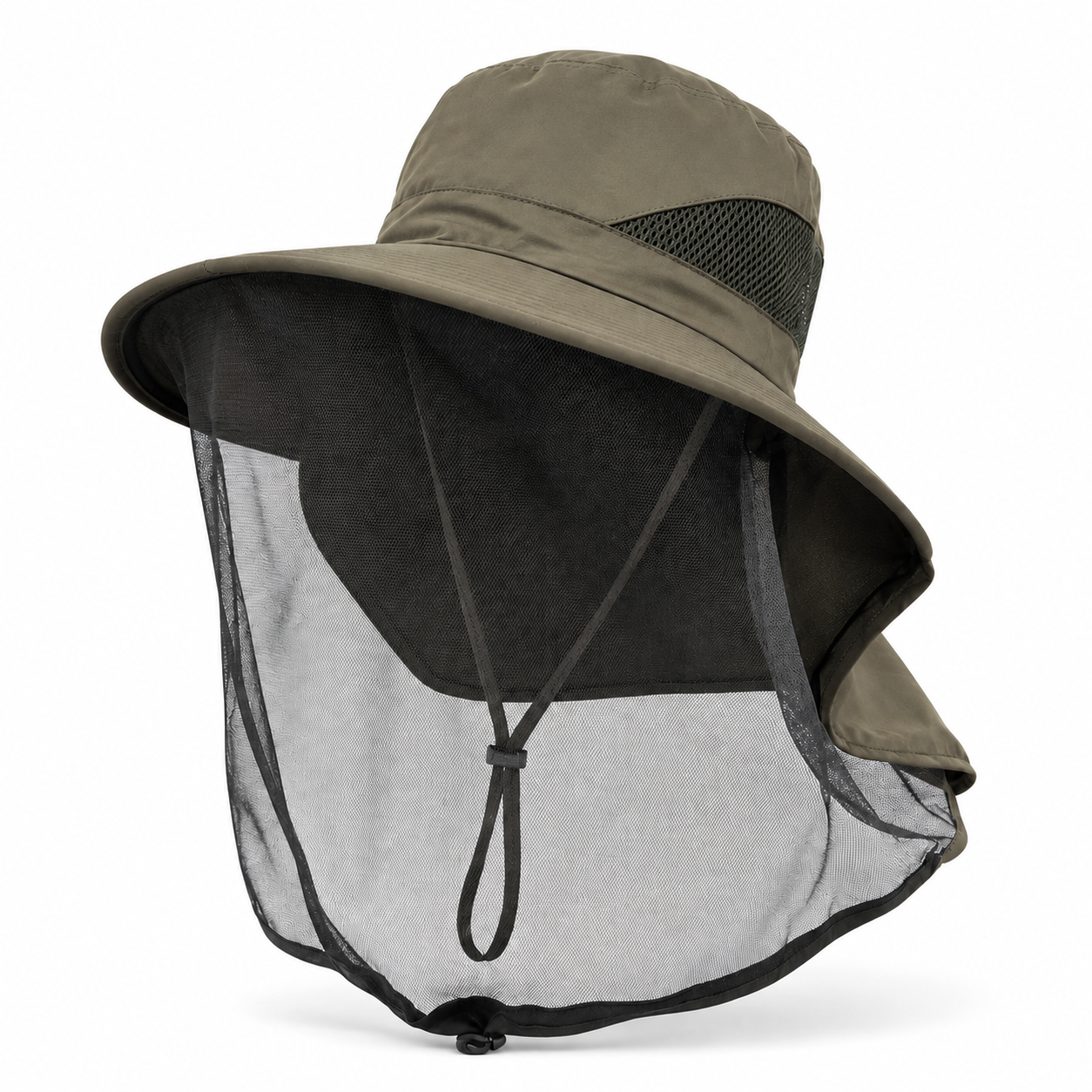 Mosquito Veil Sun Hat with Neck Flap - Breathable UV Protection