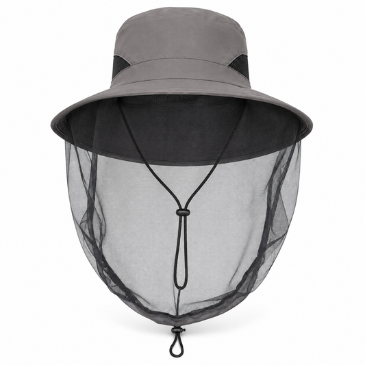 Men's Wide Brim Mosquito Shield Fishing Hat