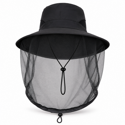 Men's Wide Brim Mosquito Shield Fishing Hat