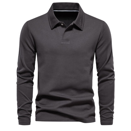 Men's Washed Lapel Polo: Soft Comfort & Casual Style