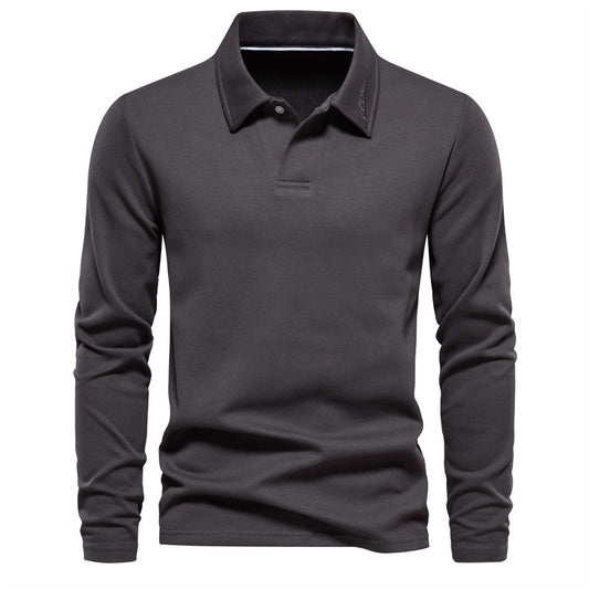 Men's Washed Lapel Polo: Soft Comfort & Casual Style