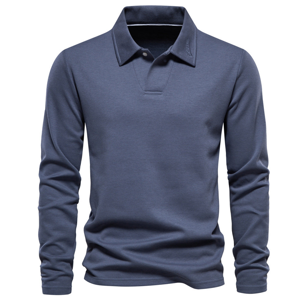 Men's Washed Lapel Polo: Soft Comfort & Casual Style