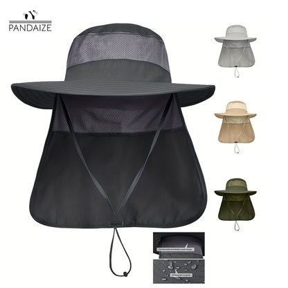 Sombrero de safari con protección solar definitiva para hombre: ala ultra ancha, protección con solapa para el cuello, UPF 50+ premium para pesca, senderismo y aventuras de jardinería