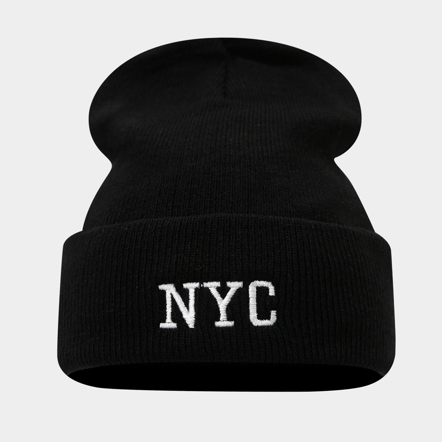 NYC Letter Brimless Beanie: Korean Style Urban Hat
