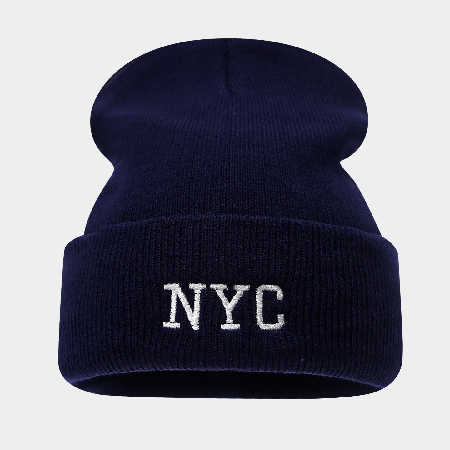 NYC Letter Brimless Beanie: Korean Style Urban Hat