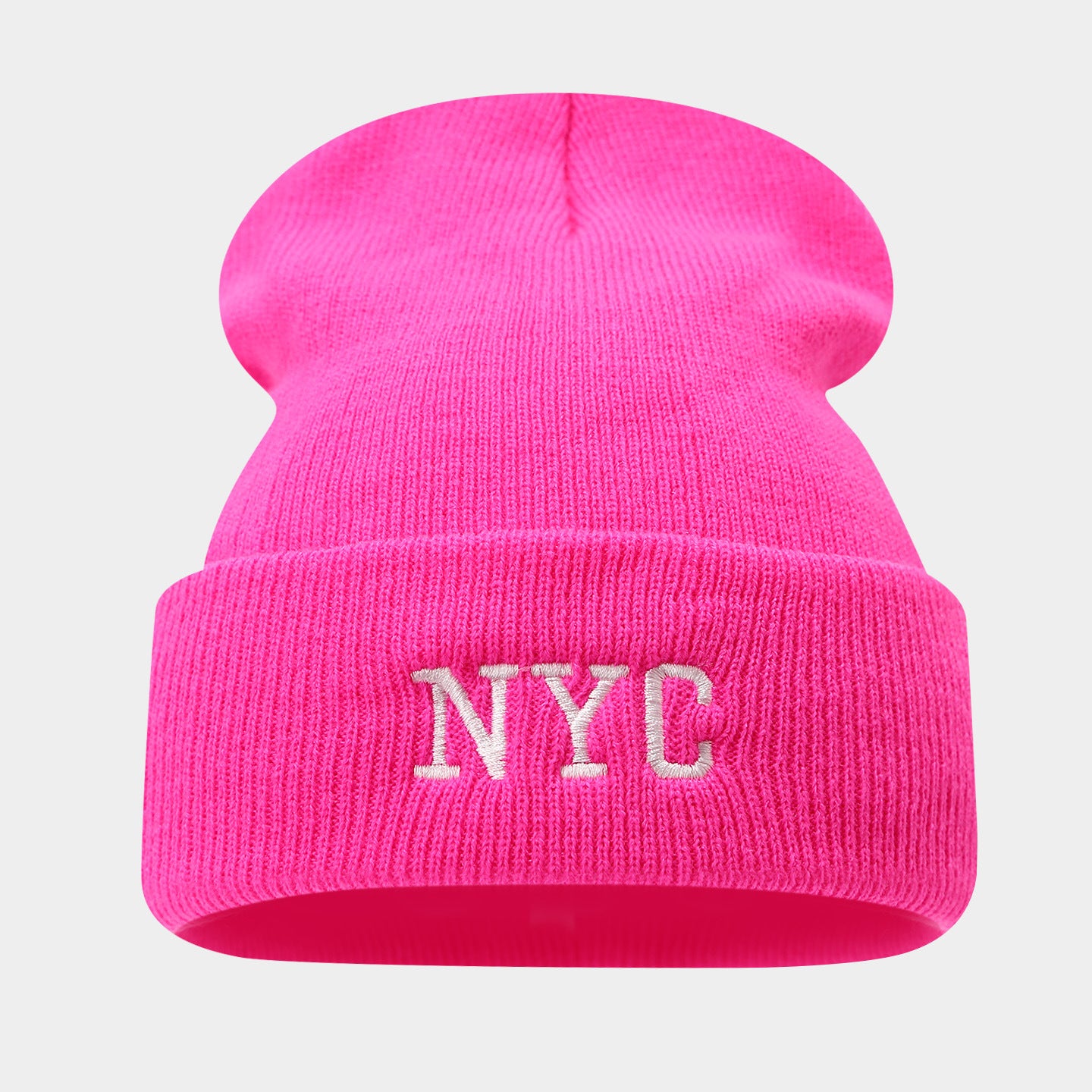NYC Letter Brimless Beanie: Korean Style Urban Hat