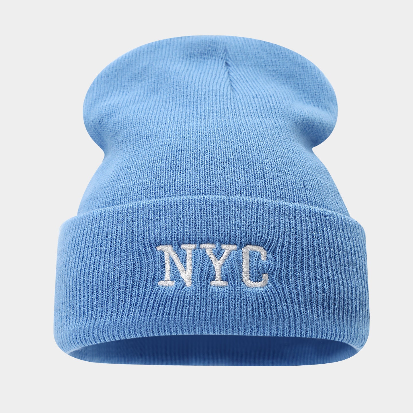 NYC Letter Brimless Beanie: Korean Style Urban Hat