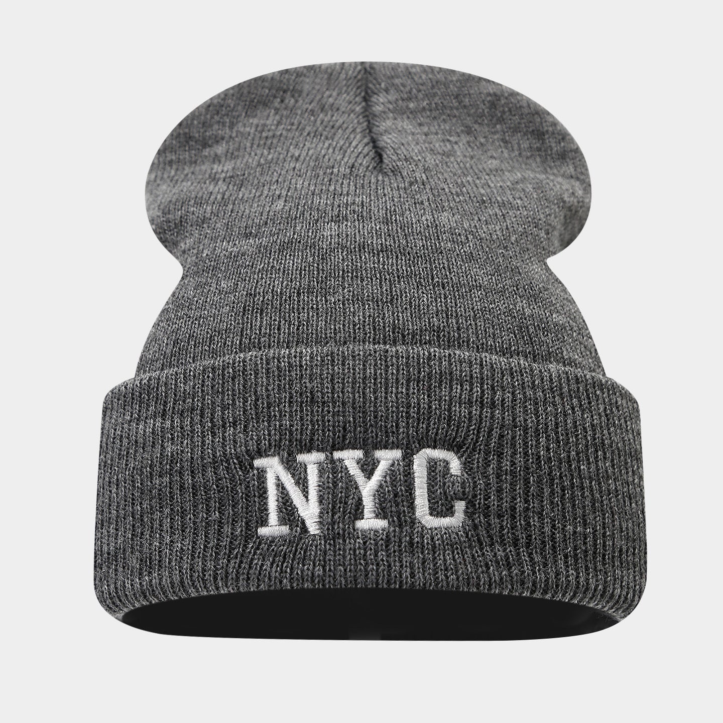 NYC Letter Brimless Beanie: Korean Style Urban Hat