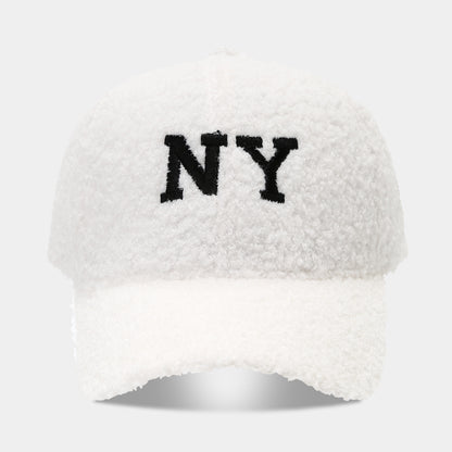 NY Letter Embroidered Duck Cap