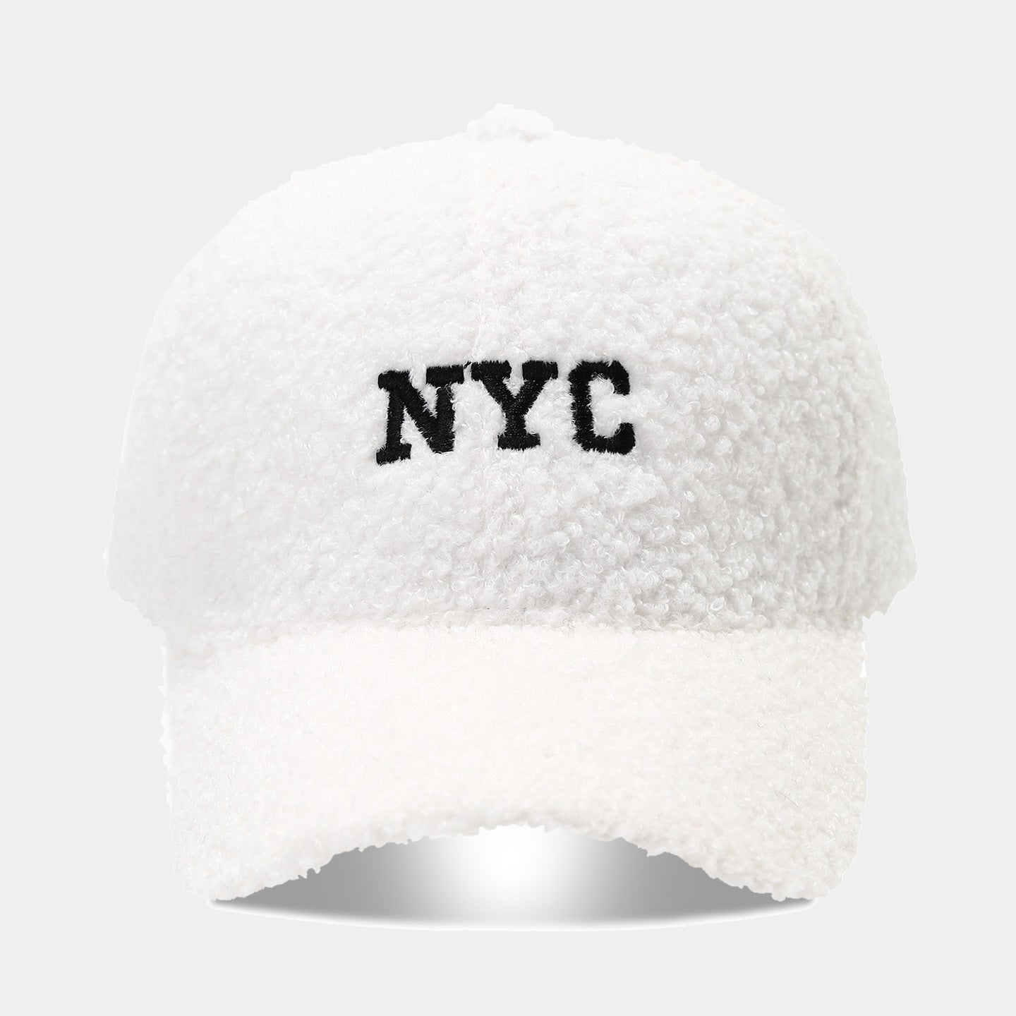 NYC Letter Lambswool Baseball Cap - Winter Warm & Trendy