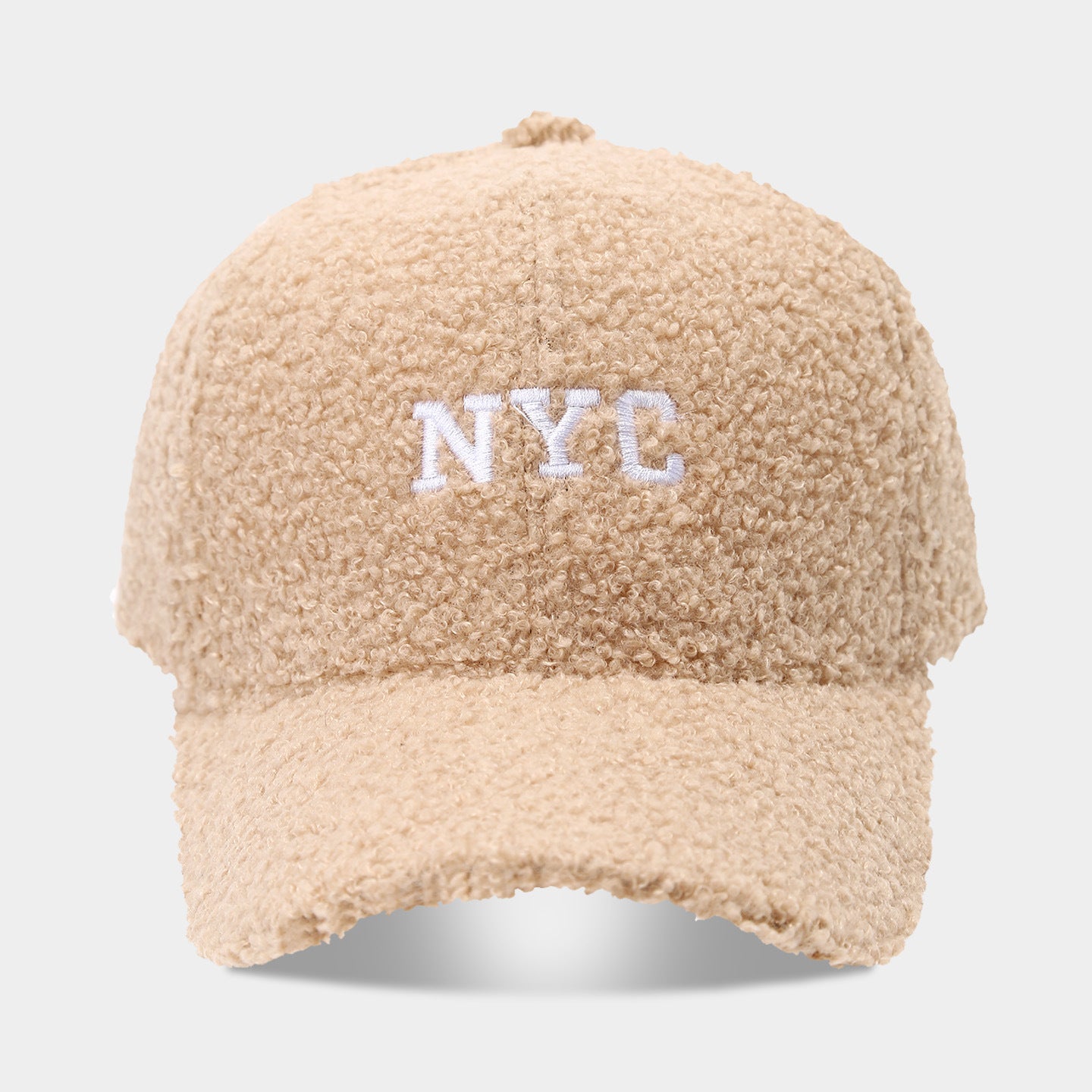 NYC Letter Lambswool Baseball Cap - Winter Warm & Trendy