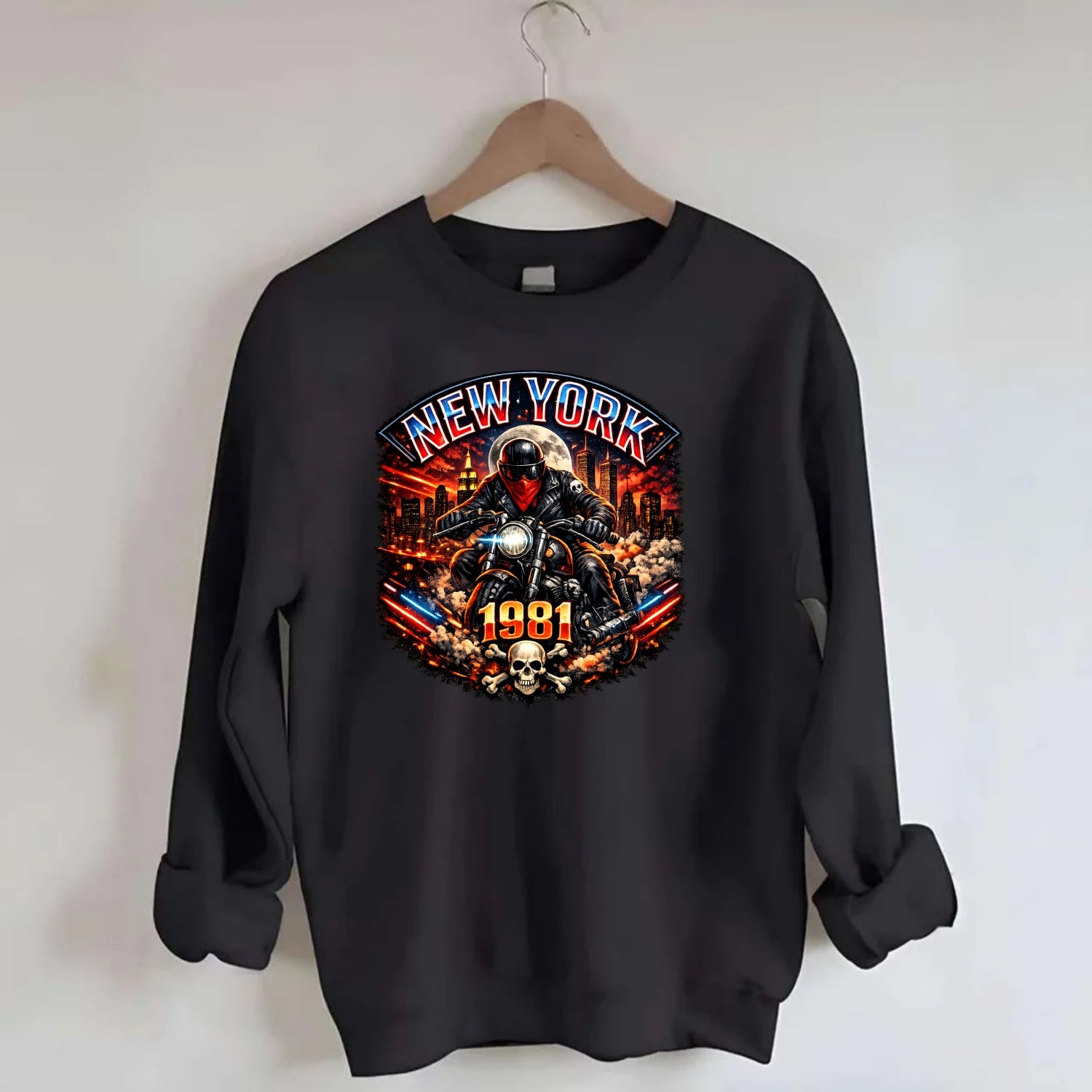 New York 1981 Biker - Crewneck Sweatshirt