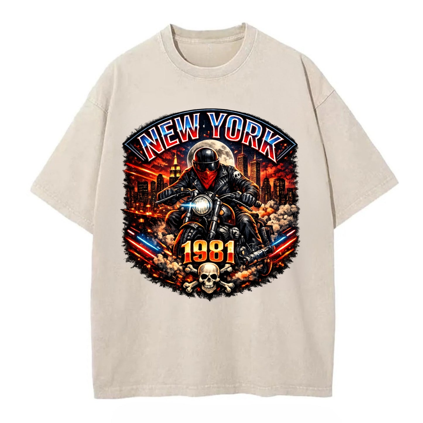 New York 1981 Biker - Vintage T-shirt