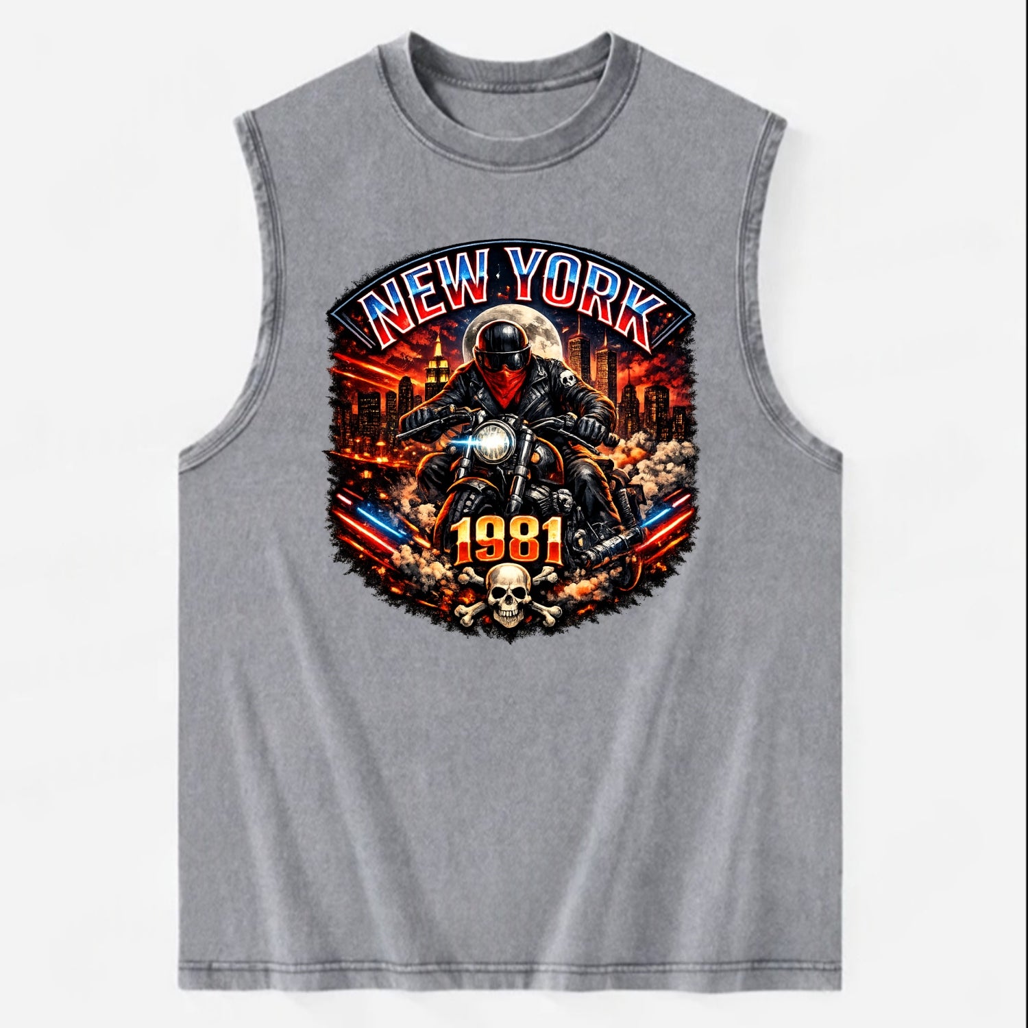 New York 1981 Biker - Vintage Washed Tank
