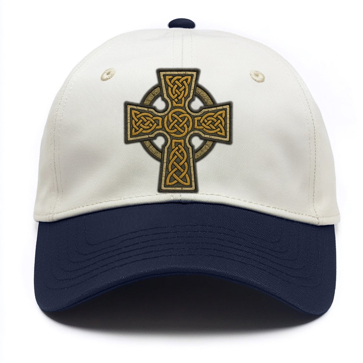 Celtic Cross  - Two Tone Cap - Navy