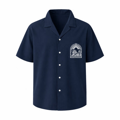 Persian Lion Arch Hawaiian Shirt – Navy