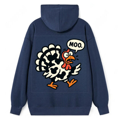 Mooing Turkey - Classic Pullover Hoodie - Navy
