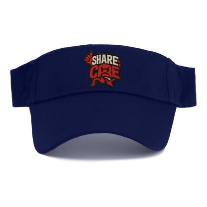 SHARE;CARE TOO MUCH Oversharer Green Hat - Visor - Navy
