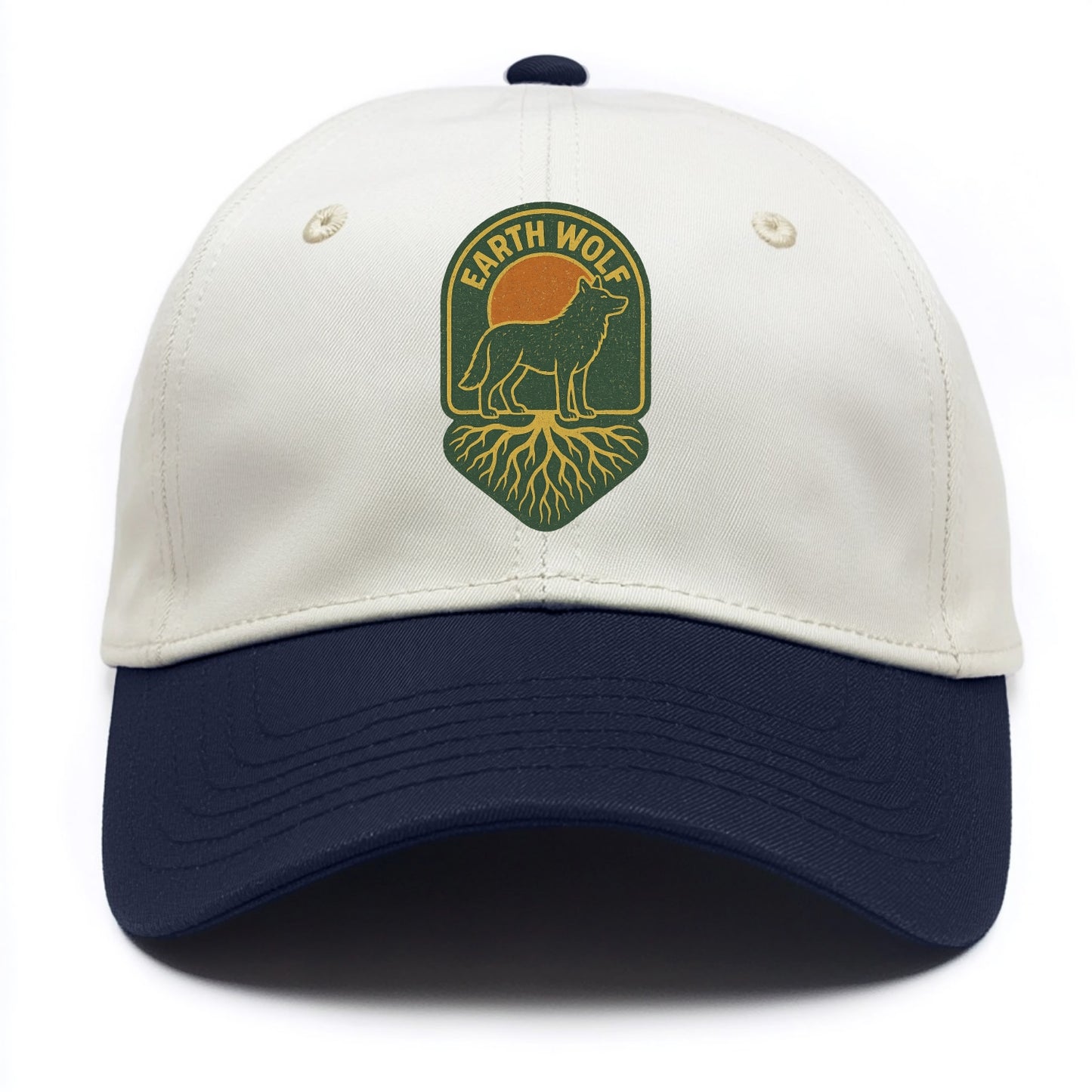 Earth Wolf Roots  - Two Tone Cap - Navy