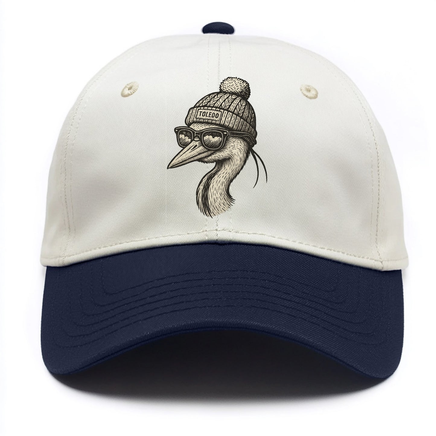 Toledo Great Blue Heron wearing Toledo b - Two Tone Cap - Navy