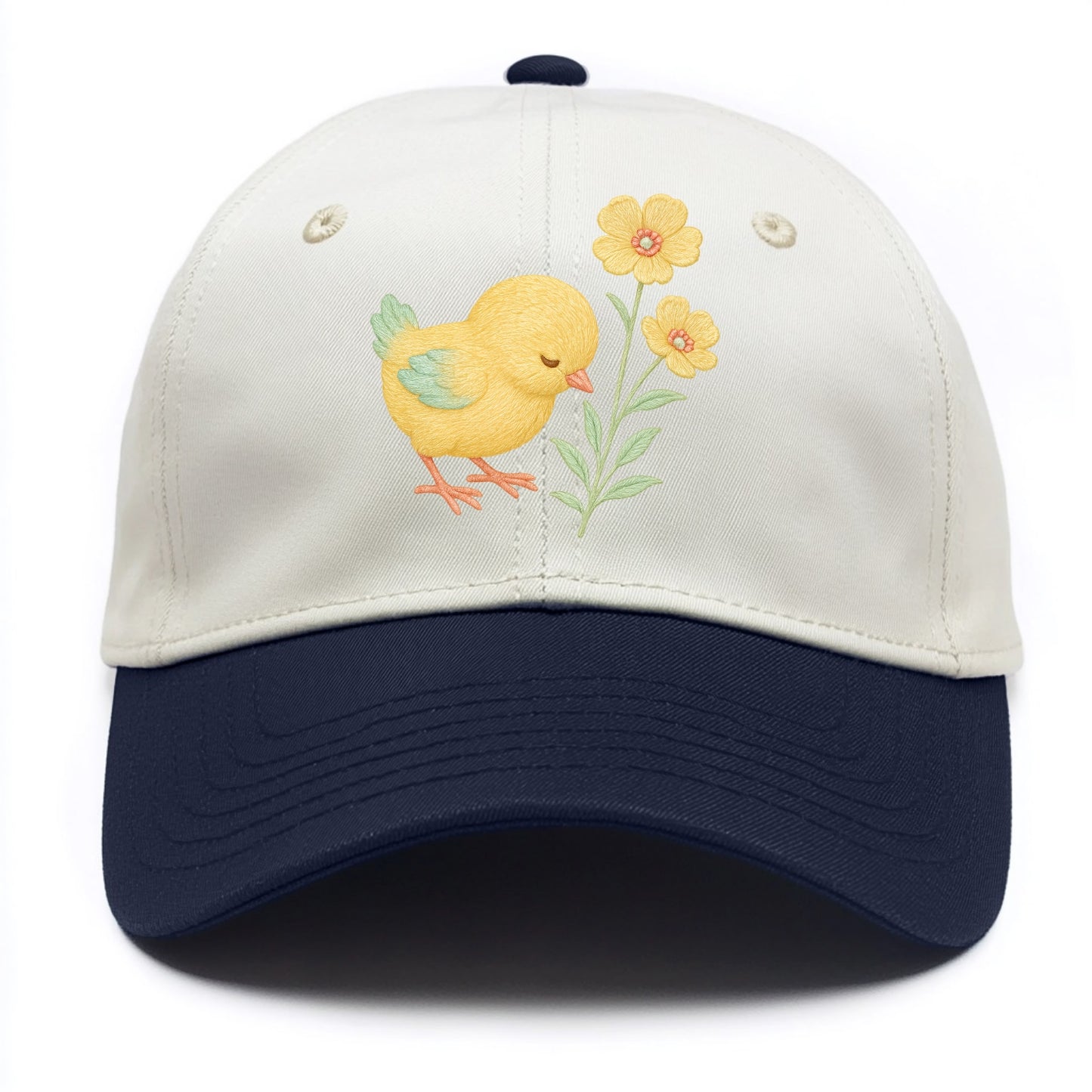 Yellow Chick - Two Tone Cap - Navy