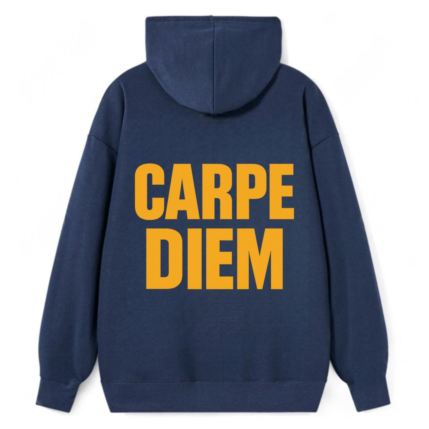 Bold typography design - "CARPE DIEM" - seize the day - Classic Pullover Hoodie - Navy