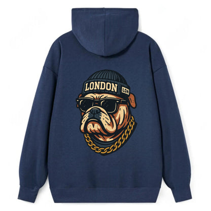 London Bulldog - Classic Pullover Hoodie - Navy