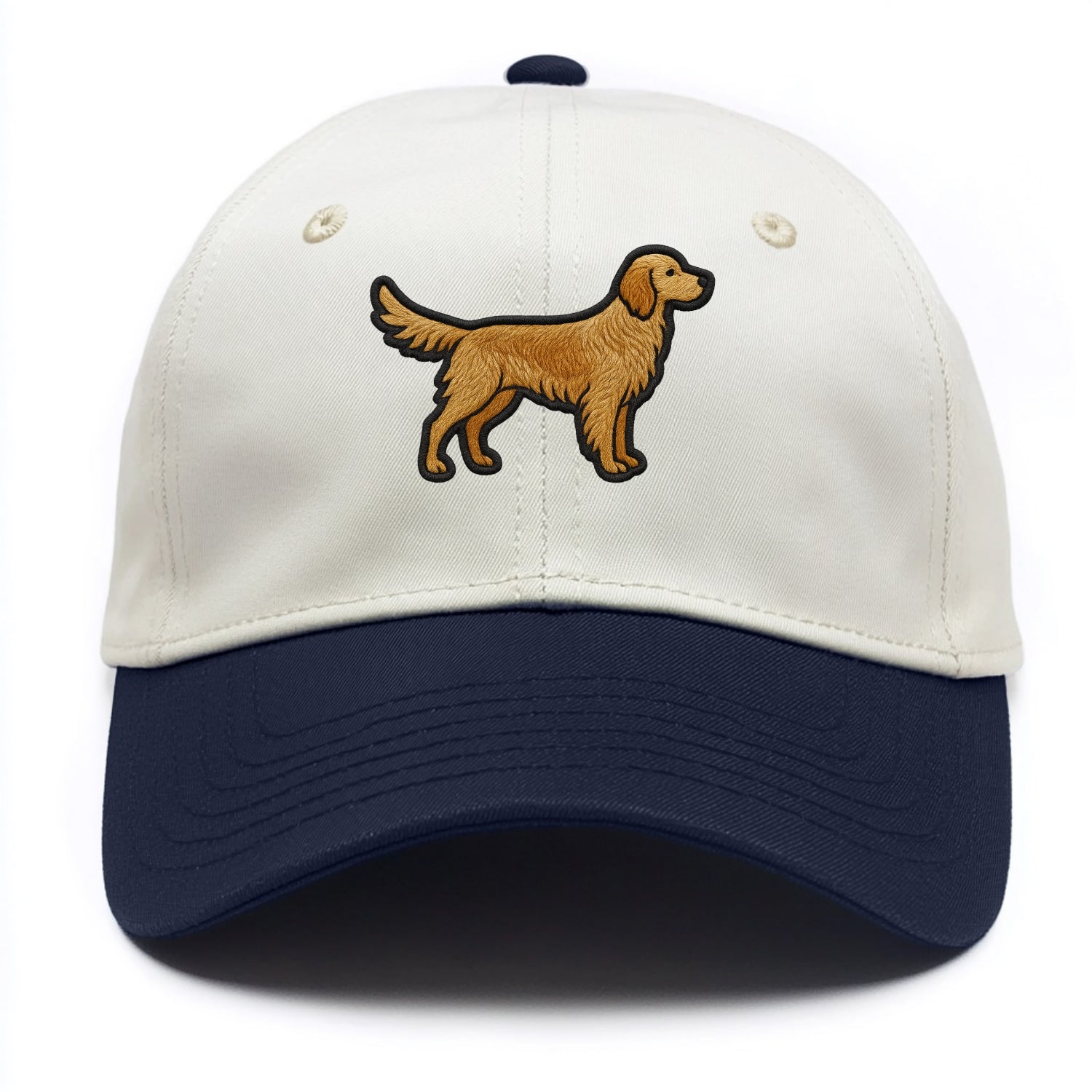 English Setter - Trendy feathered design - Two Tone Cap - Navy