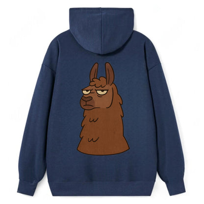 The Llama Judging Silently - Classic Pullover Hoodie - Navy
