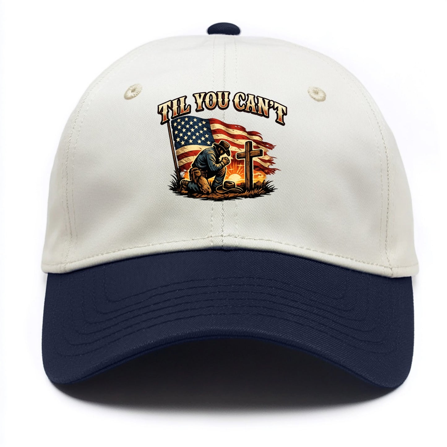 Til You Cant - Praying Cowboy - Two Tone Cap - Navy