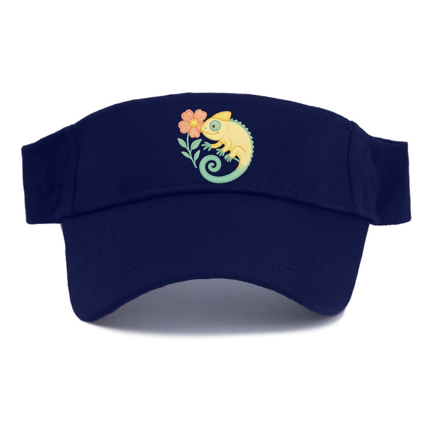 Yellow Chameleon - Visor - Navy
