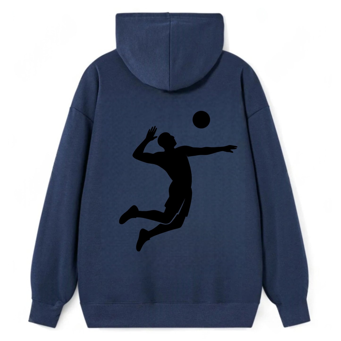 Volleyball player spiking ball - Classic Pullover Hoodie - Navy