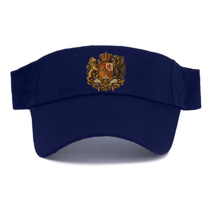Spain Royal Logo (traditional Corona Real Española, Plus Ultra Banner, Premium Emblem) Visor - Navy