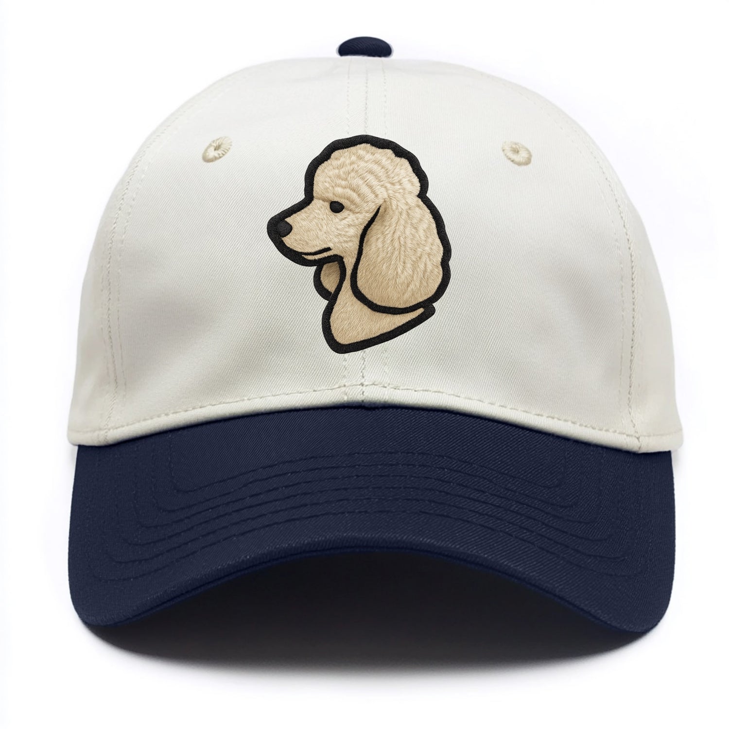 Poodle - Contemporary clean style with s - Two Tone Cap - Navy