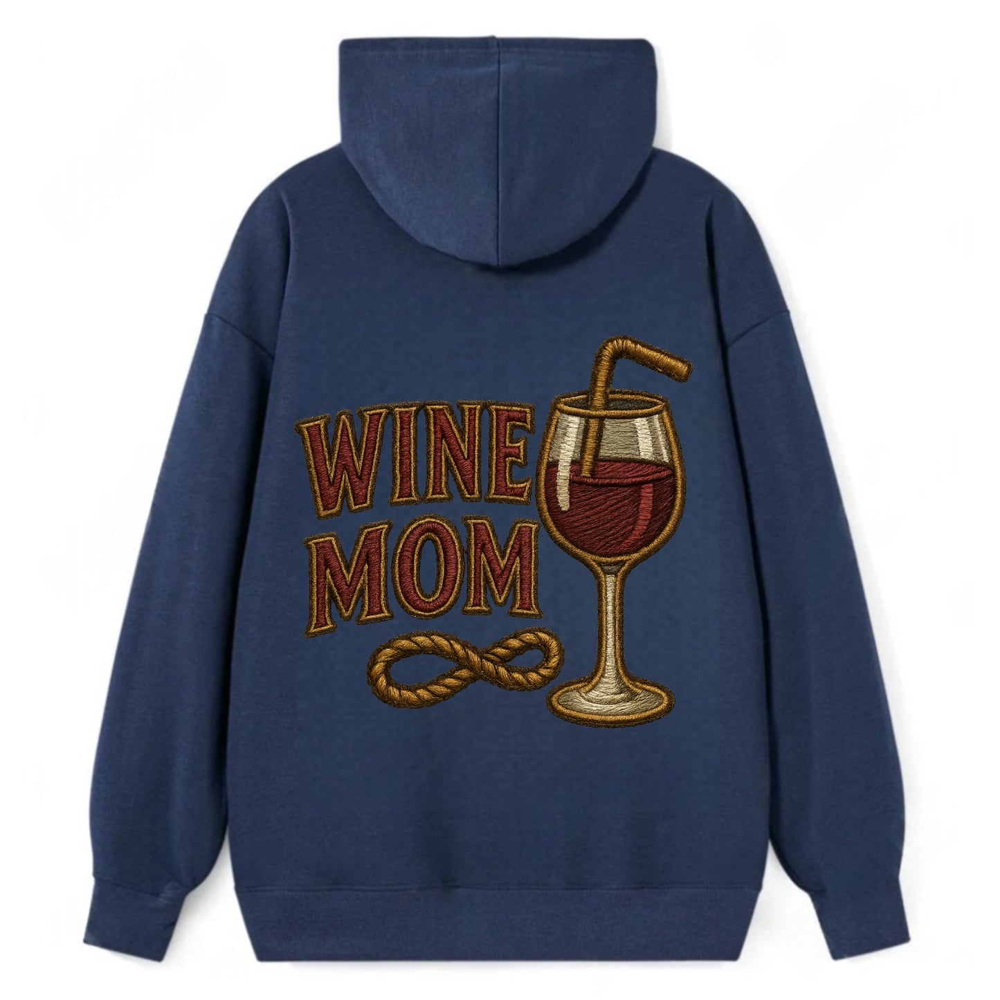 Wine Mom  - Classic Pullover Hoodie - Navy