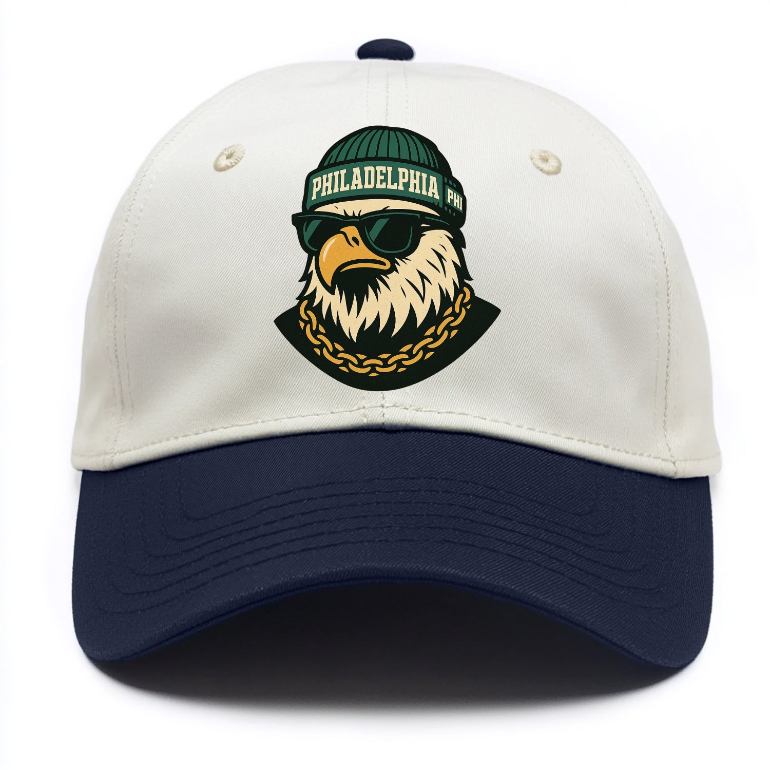 "eagle" "philadelphia" "phi" "green" "us East" - Two Tone Cap - Navy
